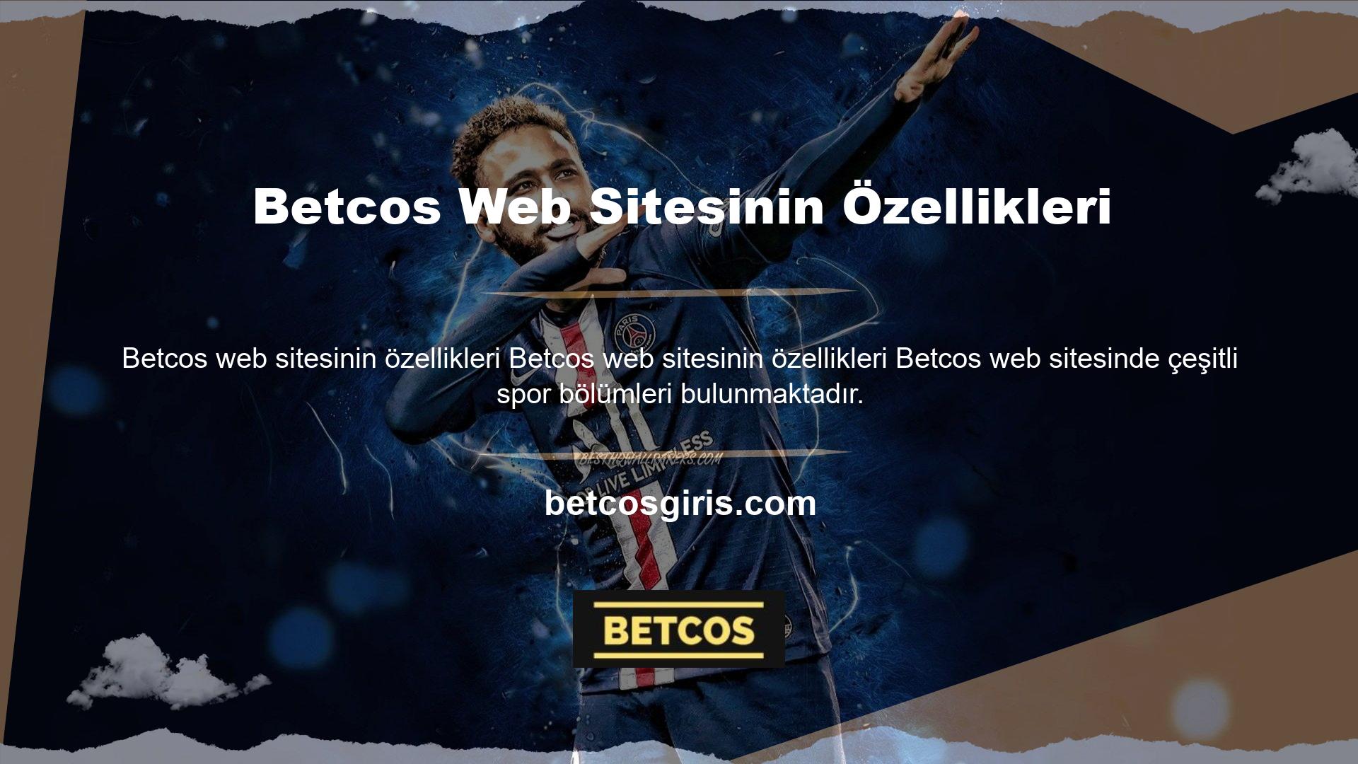 Betcos sitesi yazının başında da belirttiğimiz gibi spor tahmin bölümü bulunan bir sitedir